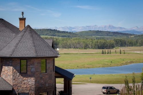 View of the Rockies behind the house Alla Wagner is offering as a writing contest prize.