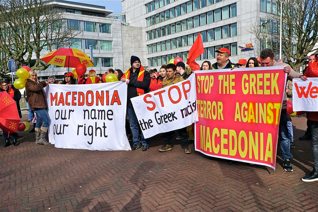 Macedonians protest against the name change
