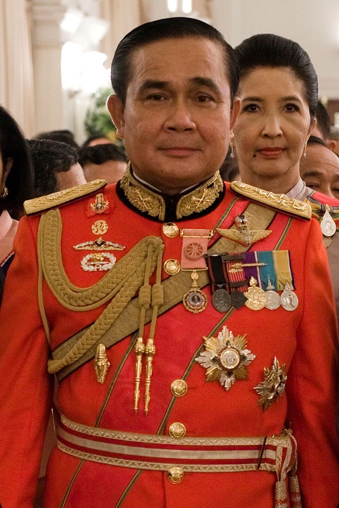 Prayuth Chan-Ocha in 1st Infantry Regiment's royal guard uniform