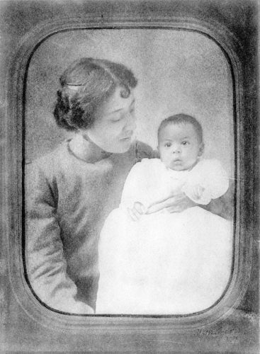 Langston Hughes as a baby, held by his mother Caroline ("Carrie") Mercer Langston.