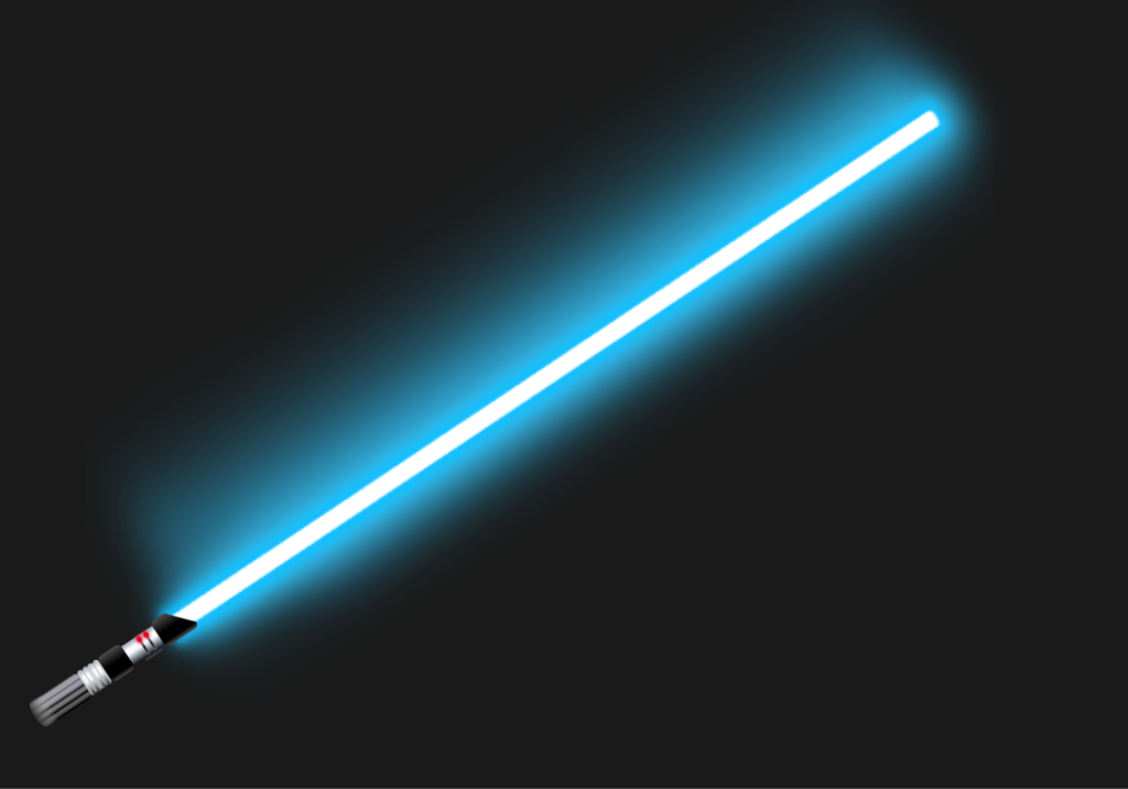 Lightsaber blue (with shimmering aura)