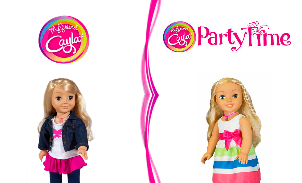 Screenshot showing two versions of the My Friend Cayla dolls.