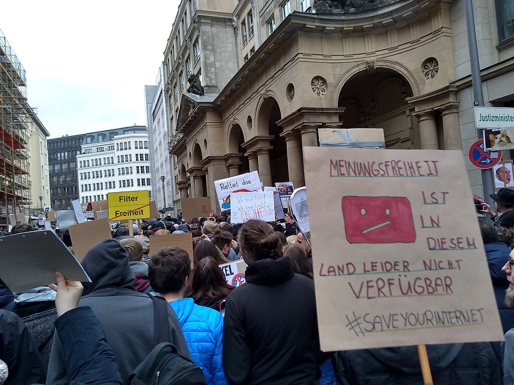 Rally against the EU Copyright Directive on 2 March 2019 in Berlin