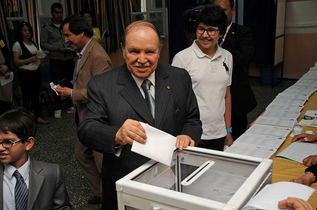 Algerian President Abdelaziz Bouteflika casts his ballot in May 10th's legislative election.