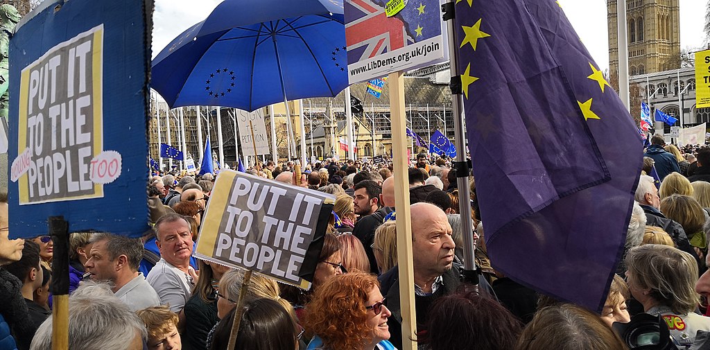 People's Vote march, view from Parliament Square, March 23, 2019.