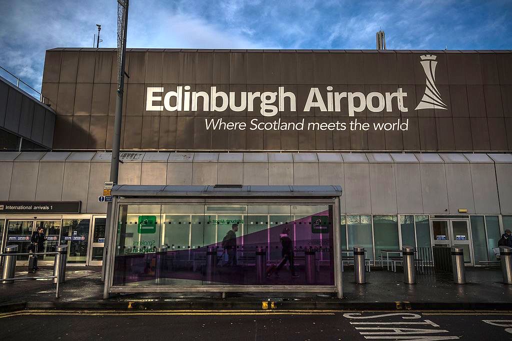 International arrivals at Edinburgh Airport.