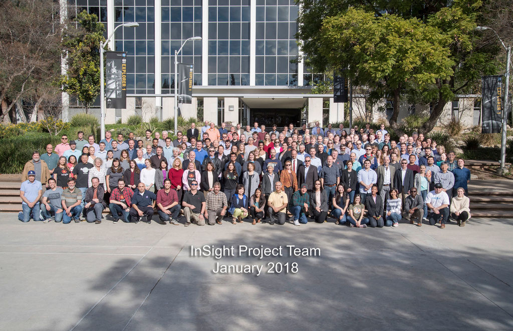 The InSight Team at NASA's Jet Propulsion Laboratory, JPL, in January 2018.
