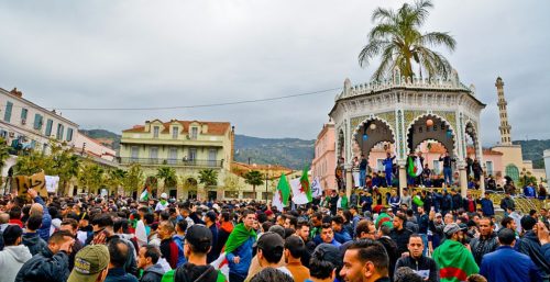 Protest against President Bouteflika of Algeria running for president for the fifth time (Blida)