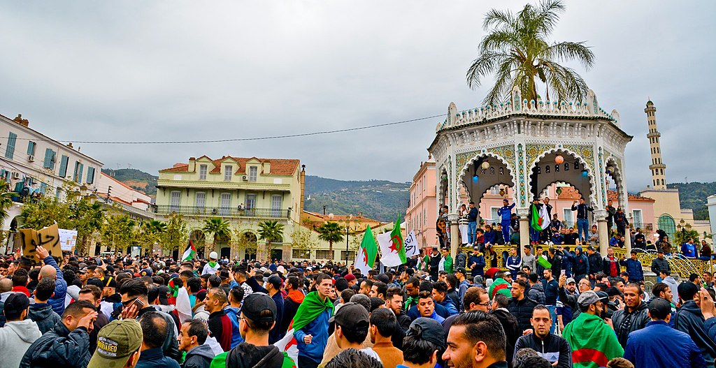 Protest against President Bouteflika of Algeria running for president for the fifth time (Blida)