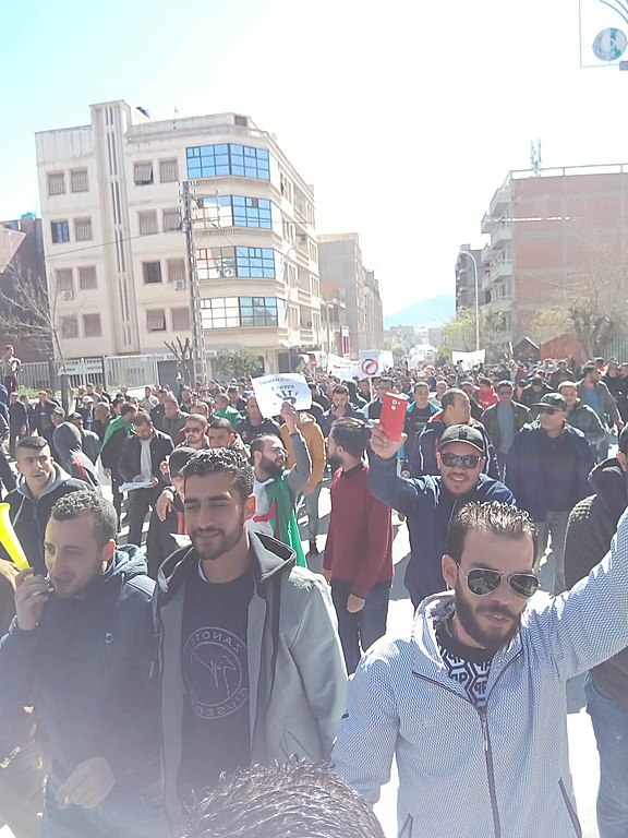 Protest against President Bouteflika of Algeria running for president for the fifth time (Batna)