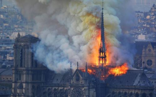 Blaze at Notre-Dame, Paris