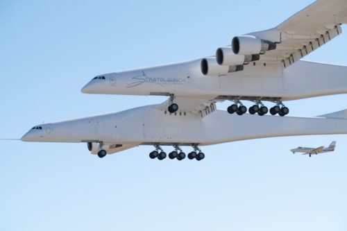 Stratolaunch in the air.