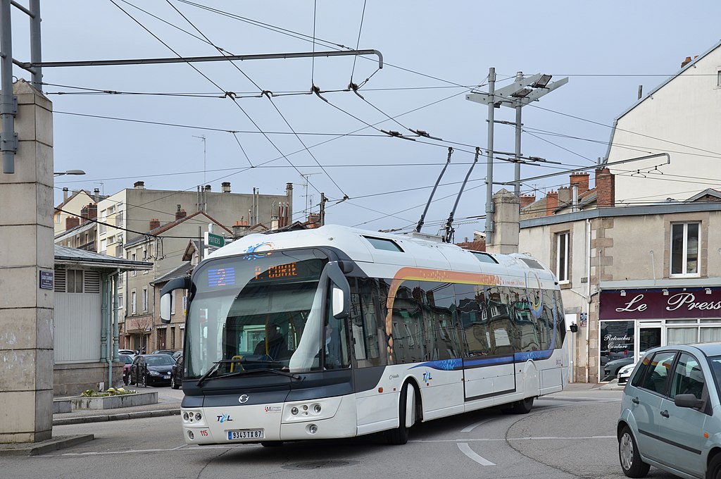 Irisbus Cristalis trolleybus in Limoges, France