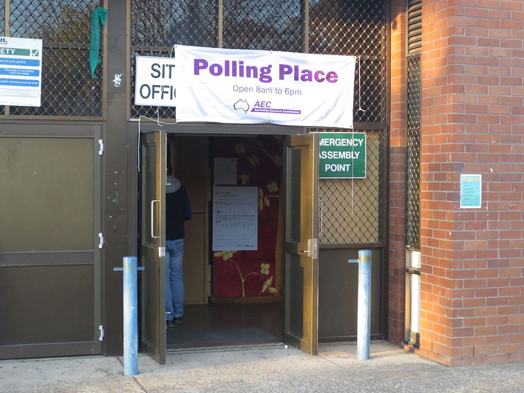 polling station for the Australian 2016 federal election