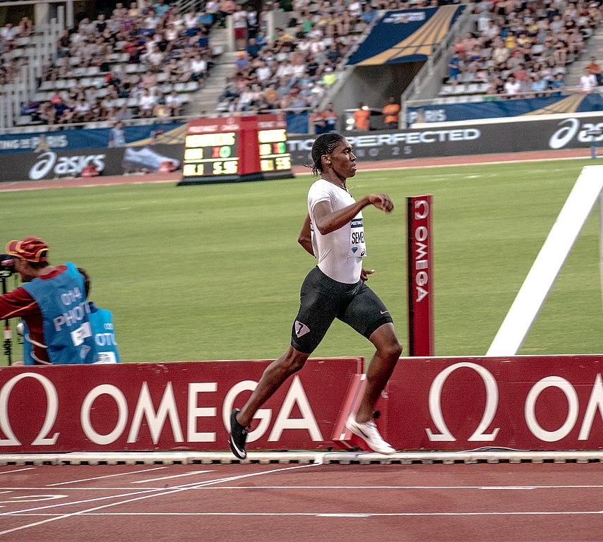 Caster Semenya wins the 800 meter race in 2018.