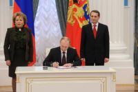Ceremony signing the laws on admitting Crimea and Sevastopol to the Russian Federation