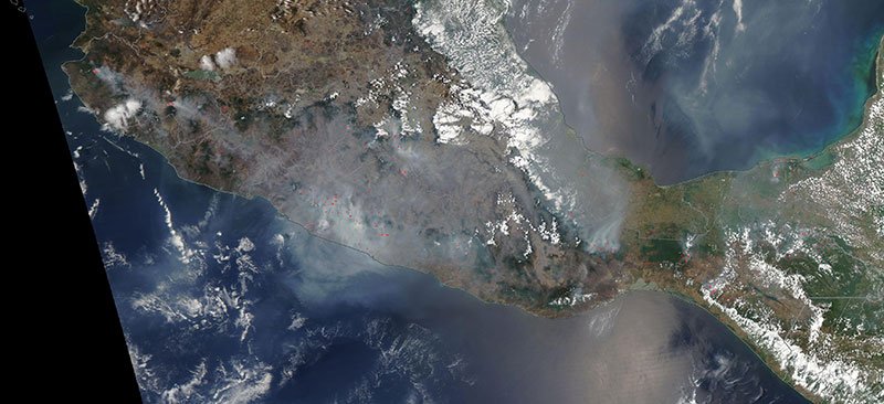 In 2019, pollution is mainly due to dry weather and about 100 fires. There is so much burning that it can be seen from space. NASA released this image of the pollution, which was taken from space.