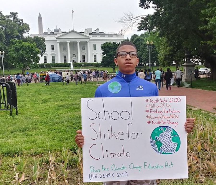 Jerome Foster, above, is leading a protest in front of the White House.