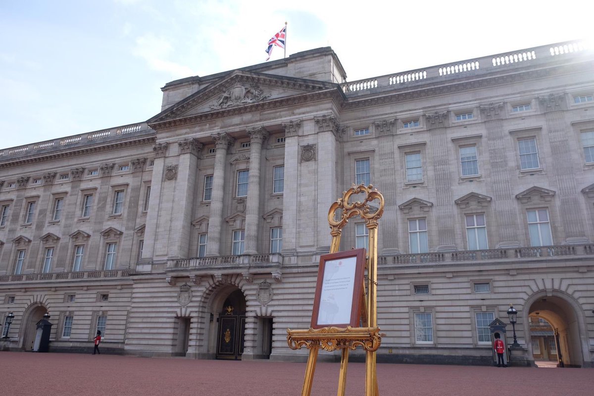 The framed, printed announcement of the baby's birth was set outside on an easel for 24 hours.