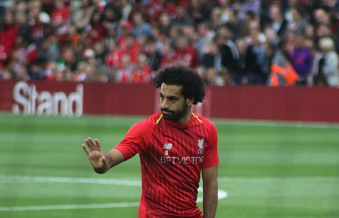 Mohamed Salah in Liverpool training