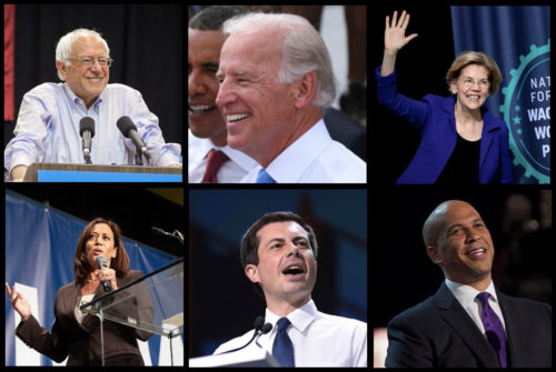 Six of the better known Democratic candidates for president.