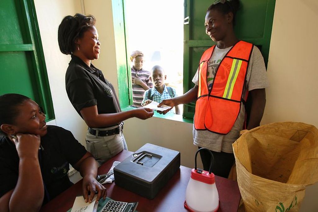 Getting paid for plastic, Haiti.