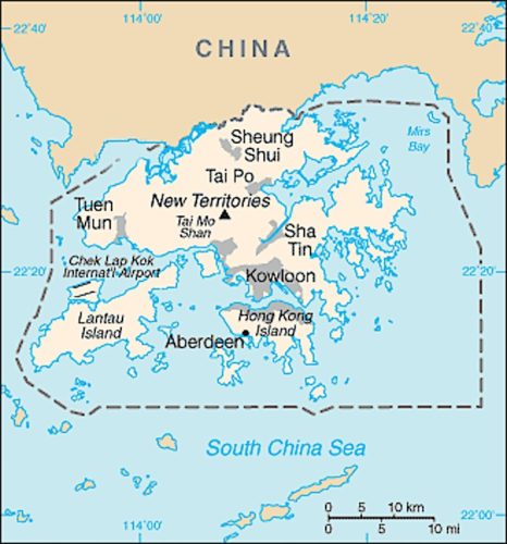 Map of Hong Kong