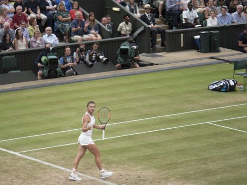 Simona Halep at Wimbledon in 2017.