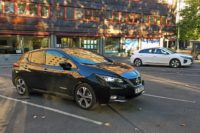 Nissan Leaf and Hyundai Ionic Electric in Oslo, Norway.