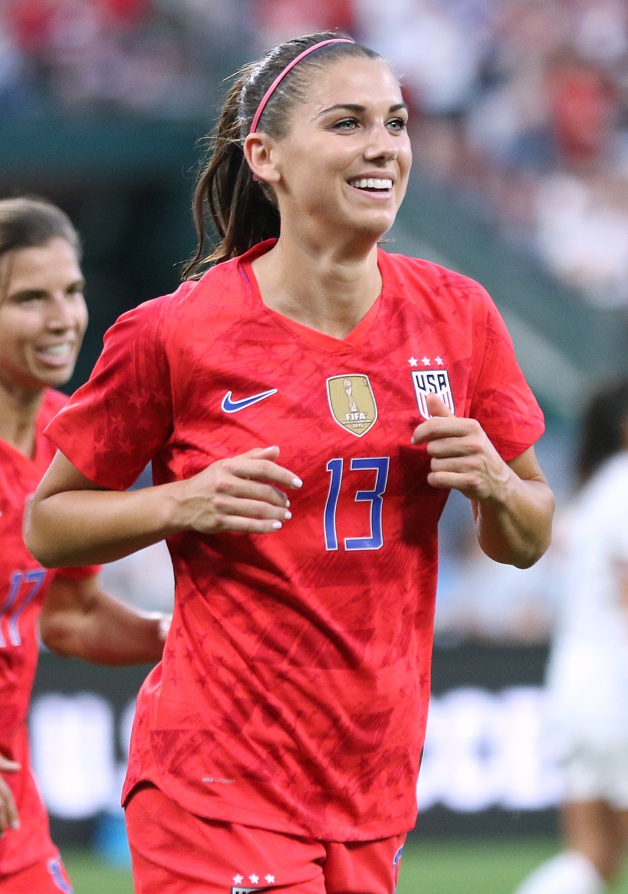 Alex Morgan during the USWNT friendly against New Zealand on May 16, 2019, in St. Louis