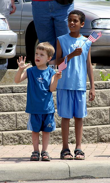 Children at a parade in North College Hill, Hamilton County, Ohio, United States of America, in May 2004.