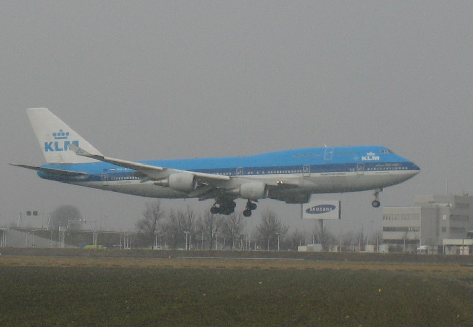 KLM Boeing 747 at Schiphol, The Netherlands.