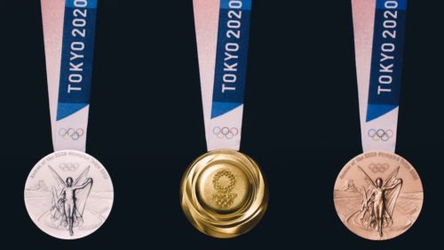 Medals for the 2020 Summer Olympics in Tokyo.