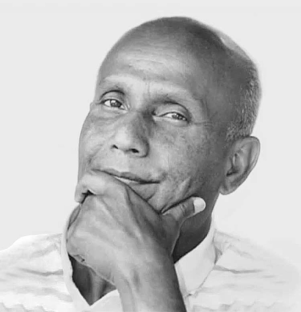 B & W Portrait of Sri Chinmoy.