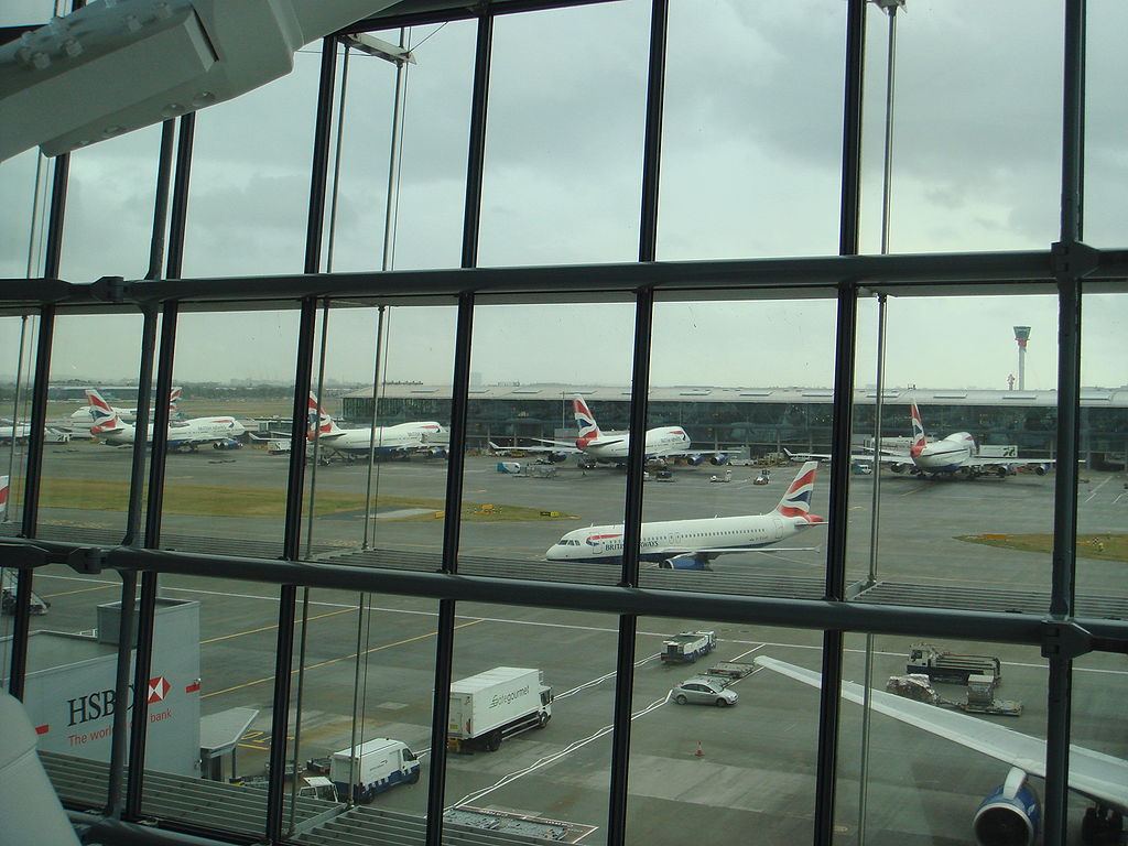 British Airways aircraft at London Heathrow's Terminal 5.