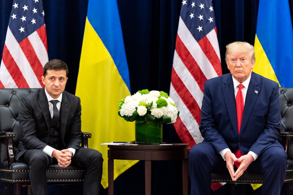 President Donald J. Trump participates in a bilateral meeting with Ukraine President Volodymyr Zelensky Wednesday, Sept. 25, 2019