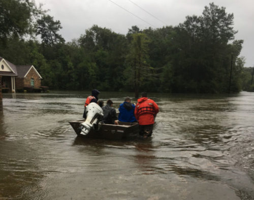 Coast Guard responds to flooding near Beaumont, Texas.