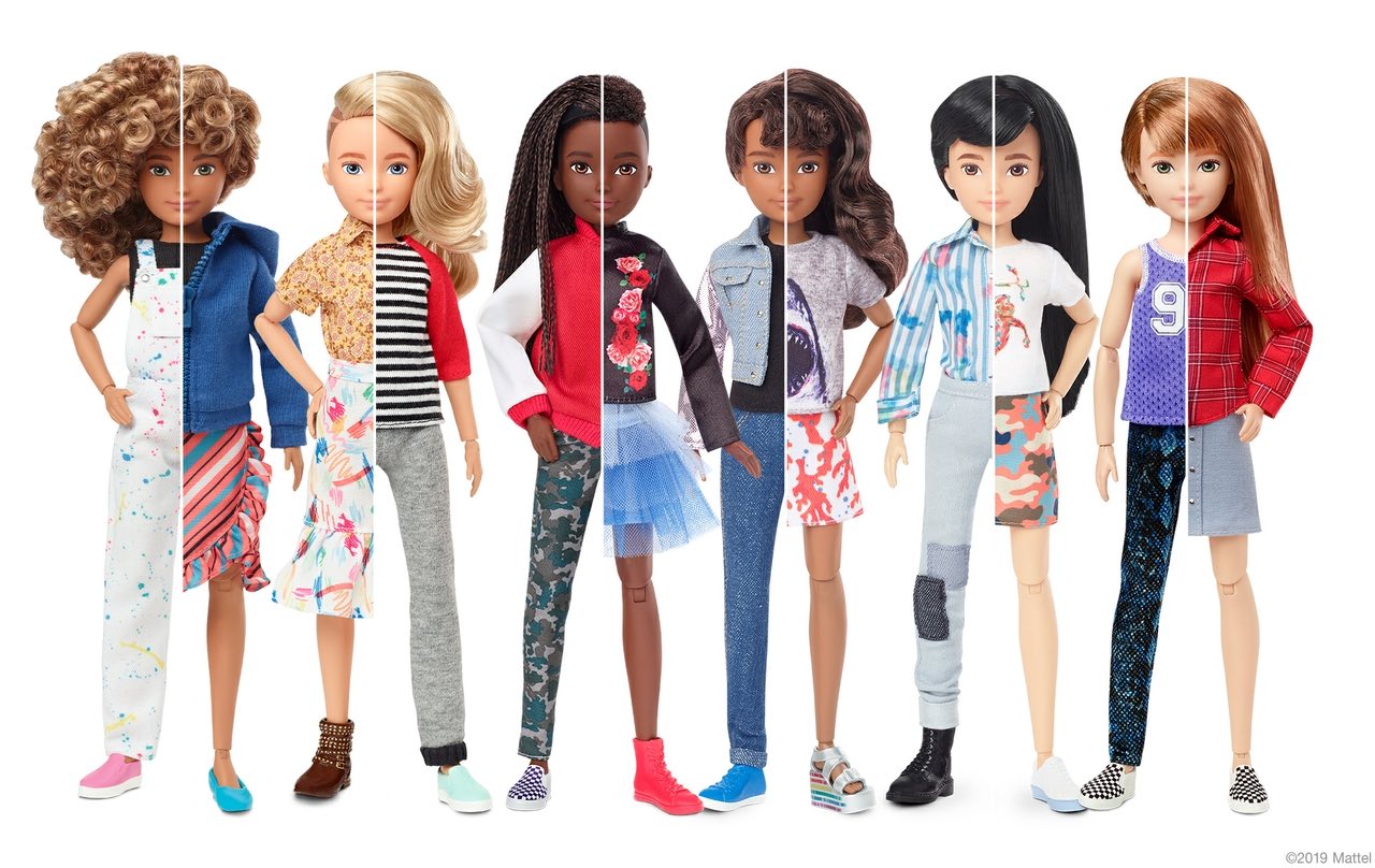 Mattel has created a line of gender-neutral dolls that allow children to express themselves by designing their own doll.