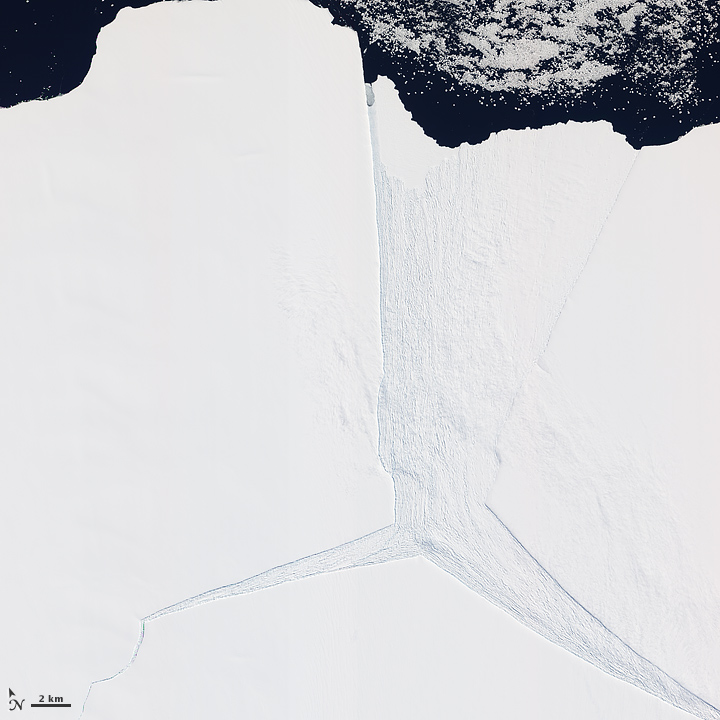 Several glaciers in East Antarctica, including the Lambert Glacier, share the same route to the ocean through the Amery Ice Shelf.