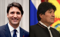 Justin Trudeau and Evo Morales