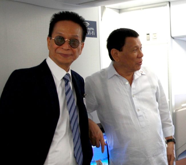 President Rodrigo Roa Duterte with Presidential Chief Legal Counsel Salvador Panelo.