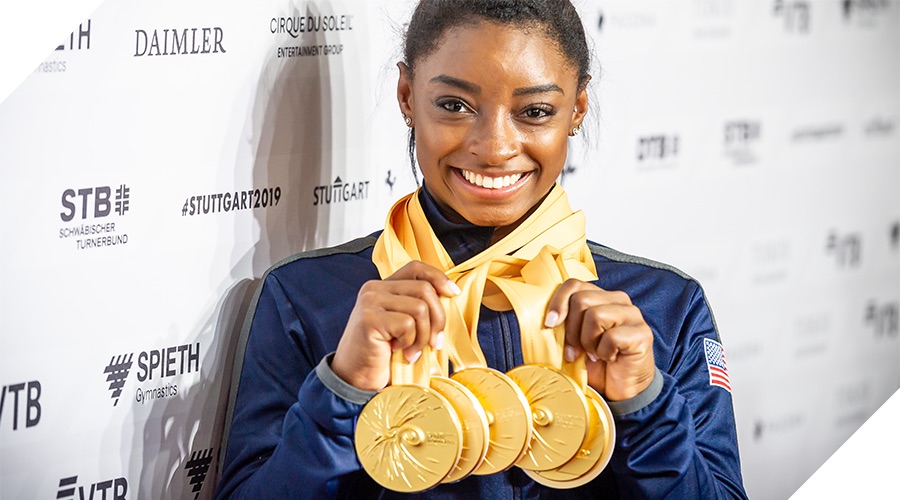 Five times World Champion in Stuttgart 2019: Simone Biles (USA) – picture: Dinkelacker