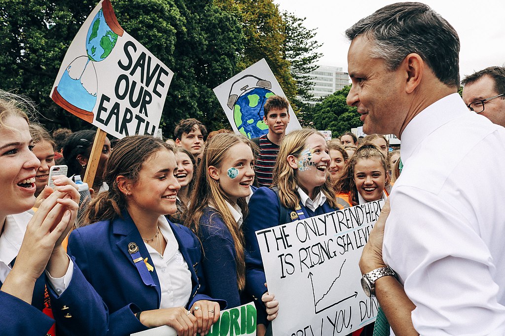 James Shaw at the School Strike for Climate Change, Wellington 2019