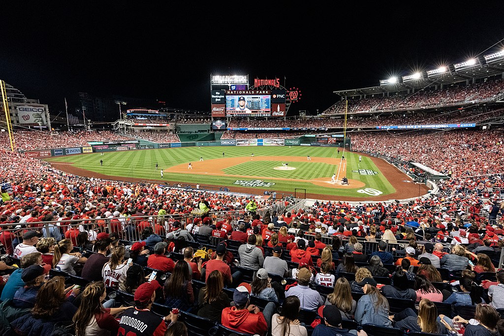 Game 5 of the MLB World Series between the Washington Nationals and the Houston Astros baseball teams on Sunday evening, Oct 27, 2019, at Nationals Park in Washington, D.C. (Official White House Photo by Andrea Hanks)