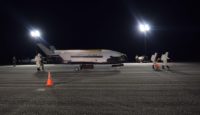 X-37b lands at NASA Kennedy Space Center Shuttle Landing Facility 2019, Oct. 27