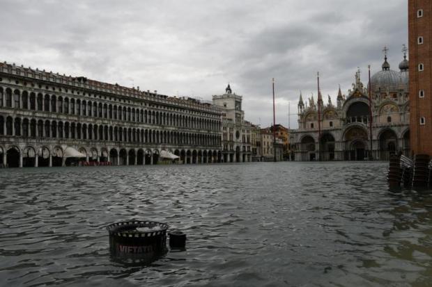 High tide in Venice, November 15, 2019.