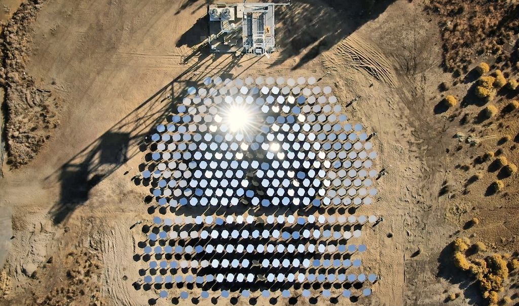 Heliogen's Concentrated Solar Power facility in Lancaster, California.