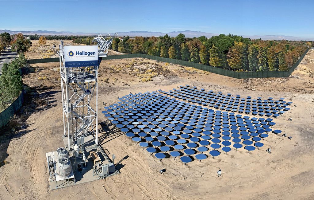 Heliogen's Concentrated Solar Power facility in Lancaster, California.