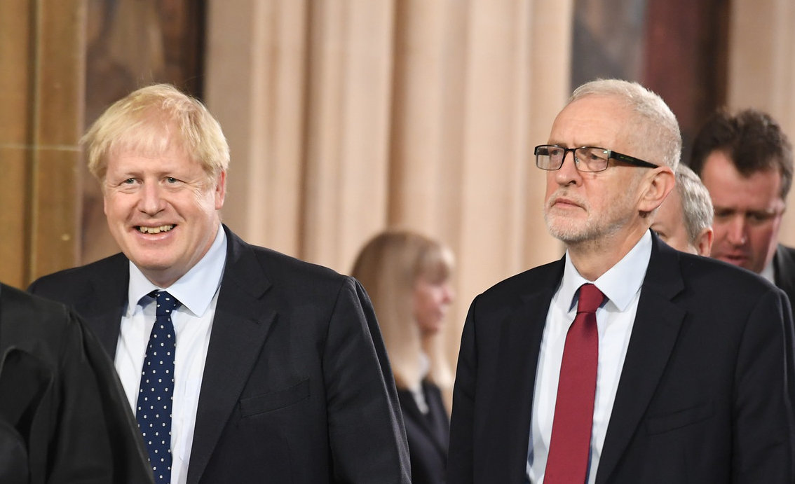 Prime Minister Boris Johnson and Labour Party leader Jeremy Corbyn