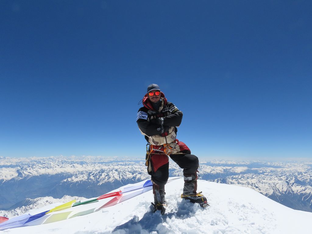 Nims Purja at the top of Nanga Parbat.